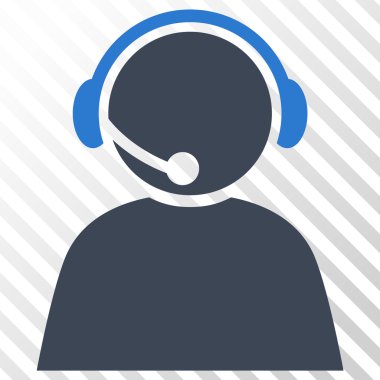 Çağrı merkezi operatör vektör simgesi