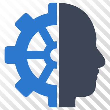 Cyborg dişli vektör simgesi