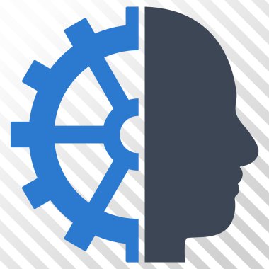 Cyborg dişli vektör simgesi