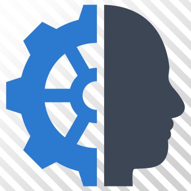 Cyborg dişli vektör simgesi