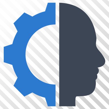 Cyborg dişli vektör simgesi