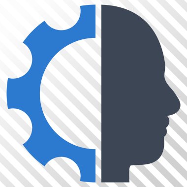 Cyborg dişli vektör simgesi