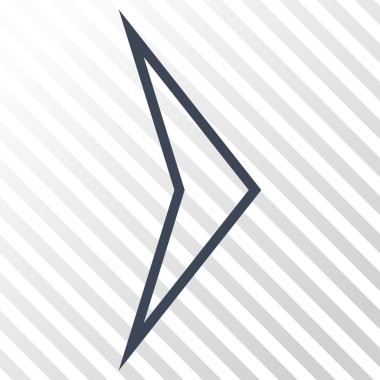 Ok ucu doğru vektör simgesi