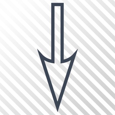 Vektör simgesi aşağı ok keskin