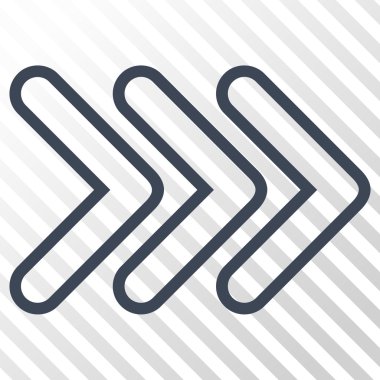 Üçlü işaretçi doğru vektör simgesi