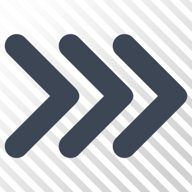 Üçlü ok ucu doğru vektör simgesi