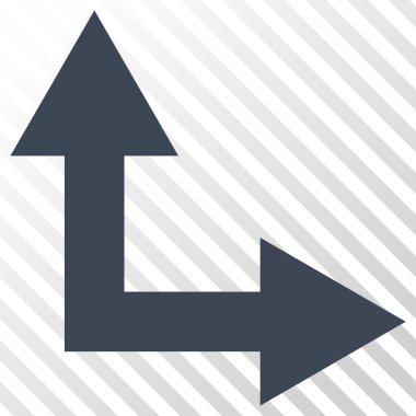 Bifurkasyon ok sağa yukarı vektör simgesi