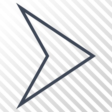 Ok ucu doğru vektör simgesi