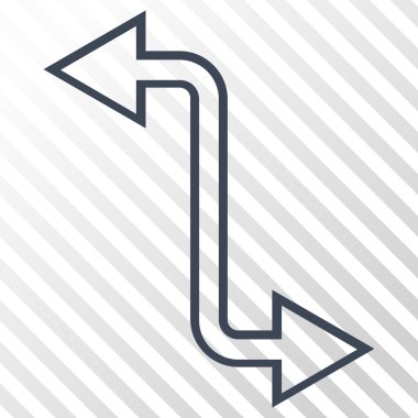 Eğri Exchange ok vektör simgesi