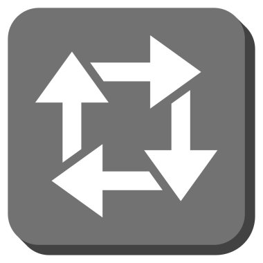 Geri dönüşüm yuvarlatılmış kare vektör simgesi