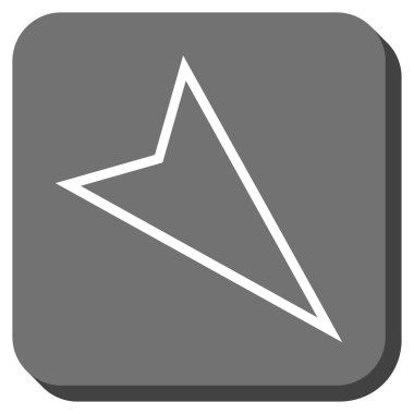 İşaretçiyi yuvarlatılmış kare vektör simgesi aşağı