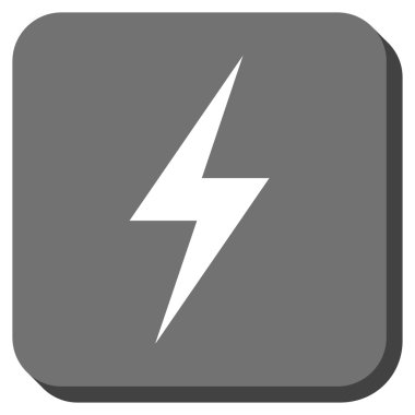 Elektrik yuvarlatılmış kare vektör simgesi