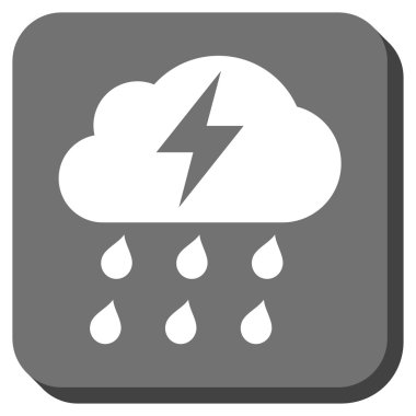 Fırtına yuvarlatılmış kare vektör simgesi