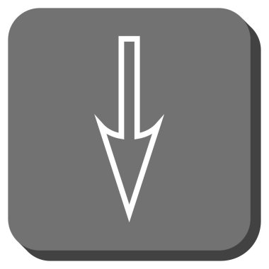 Yuvarlatılmış Kare vektör simgesi aşağı ok keskin