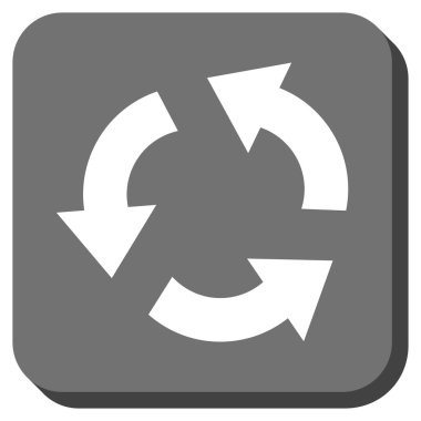 Geri dönüşüm yuvarlatılmış kare vektör simgesi