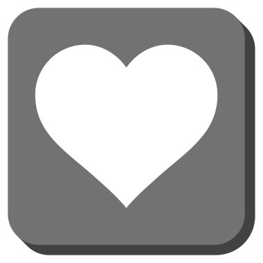 Kalp yuvarlatılmış kare vektör simgesi seviyorum