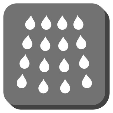 Damla yuvarlatılmış kare vektör simgesi