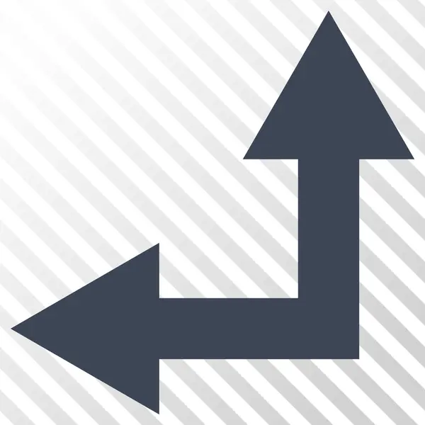 Gabelungspfeil links nach oben Vektor-Symbol — Stockvektor