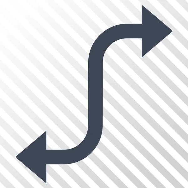 Tegenover pijlpictogram Vector Bend — Stockvector