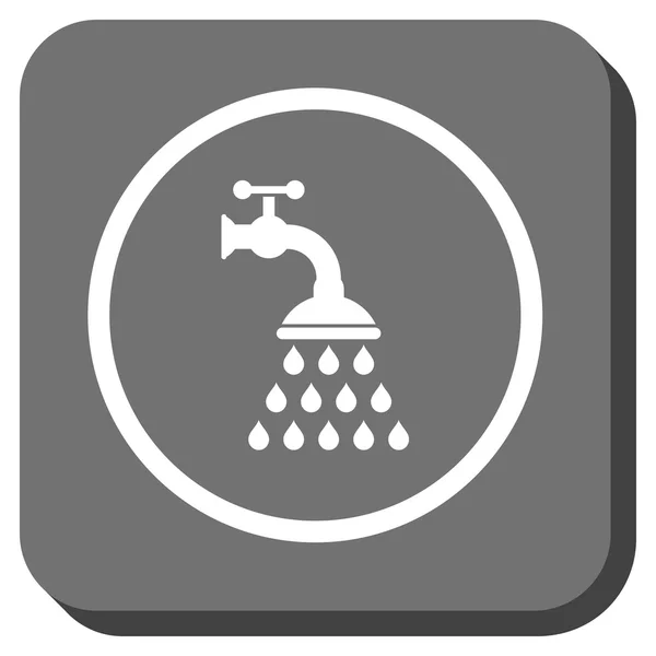 Grifo de ducha redondeado cuadrado Vector icono — Archivo Imágenes Vectoriales