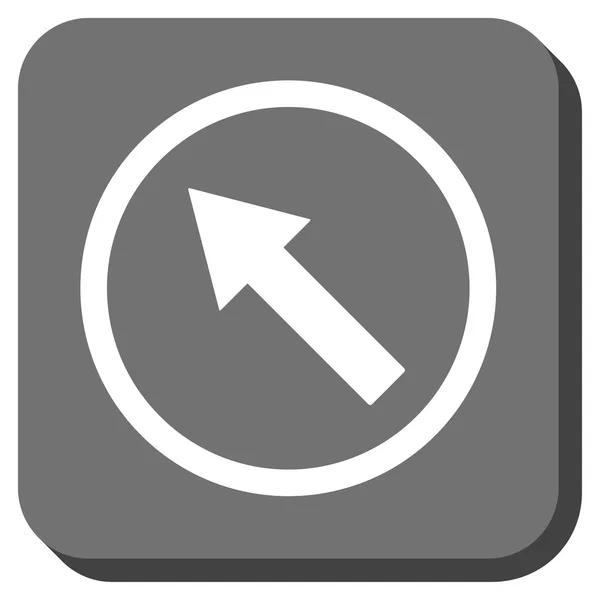 Arriba-Izquierda Flecha Redonda Cuadrado Vector Icono — Vector de stock