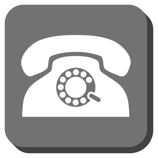 Pulso telefone arredondado vetor quadrado ícone — Vetor de Stock