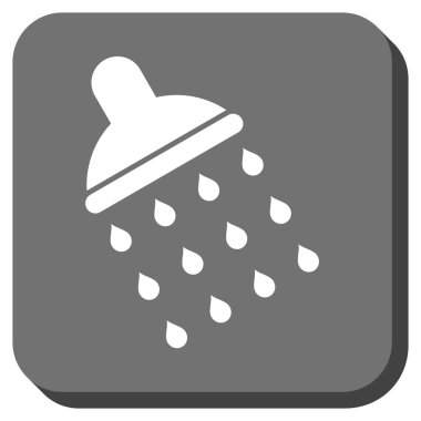 Duş yuvarlatılmış kare vektör simgesi