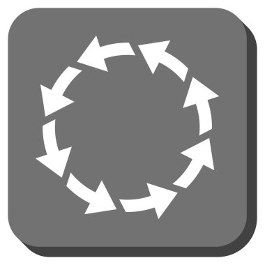 CCW yuvarlatılmış kare vektör simge döndürmek