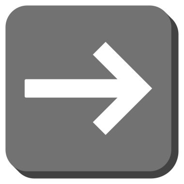 Sağ ok yuvarlak kare vektör simgesi