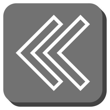 Sola kaydırma yuvarlak kare vektör simgesi