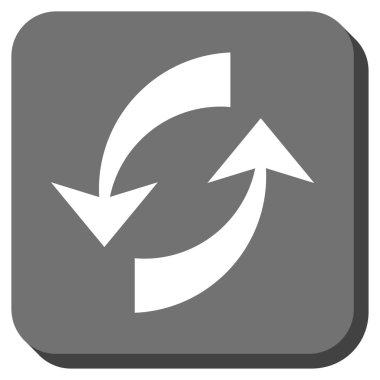 Exchange okları yuvarlak kare vektör simgesi