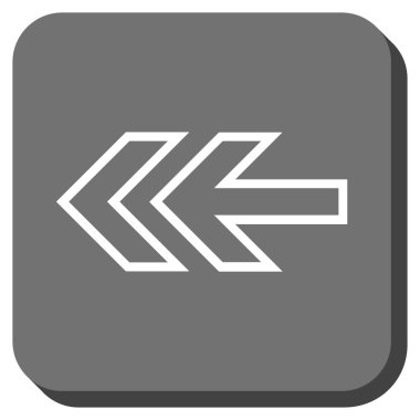 Yön sol yuvarlak kare vektör simgesi