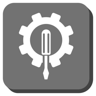 Mühendislik yuvarlatılmış kare vektör simgesi