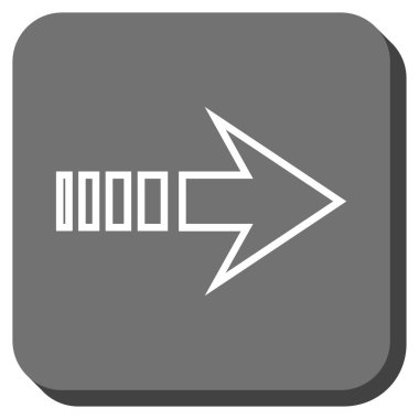 Kare vektör simgesi sağ yuvarlak göndermek