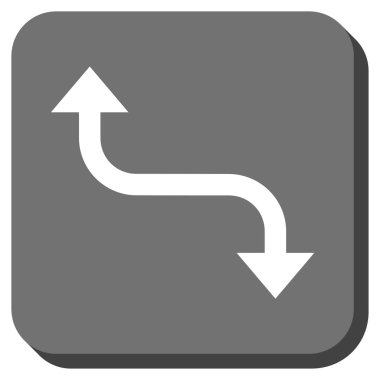 Bend ok yuvarlatılmış kare vektör simgesi karşısında