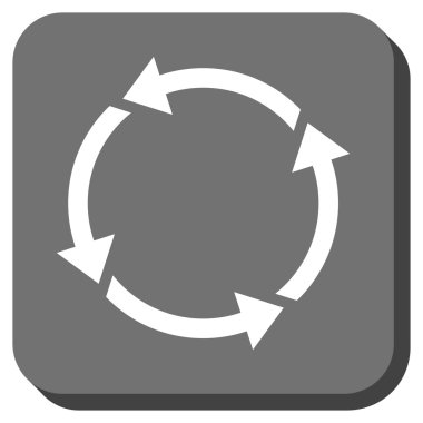 Geri dönüşüm yuvarlatılmış kare vektör simgesi