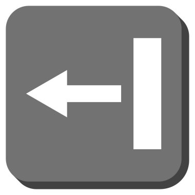 Sol yuvarlak kare vektör simge çekin