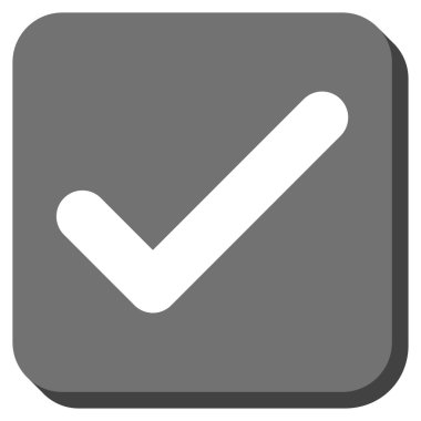 Tamam yuvarlak kare vektör simgesi