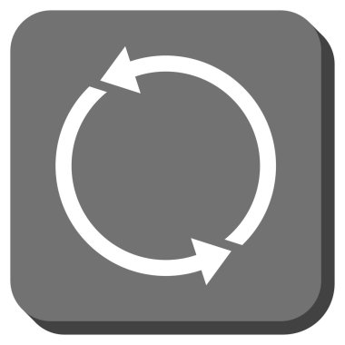 Geri dönüşüm yuvarlatılmış kare vektör simgesi