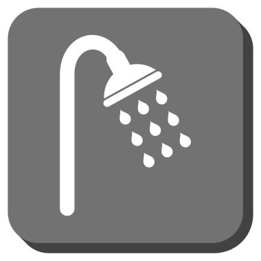 Duş yuvarlatılmış kare vektör simgesi