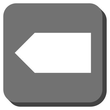 Yön sol yuvarlak kare vektör simgesi