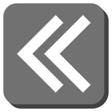 Sola kaydırma yuvarlak kare vektör simgesi