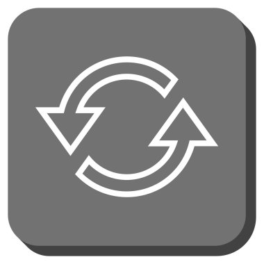 Eşitleme okları yuvarlak kare vektör simgesi