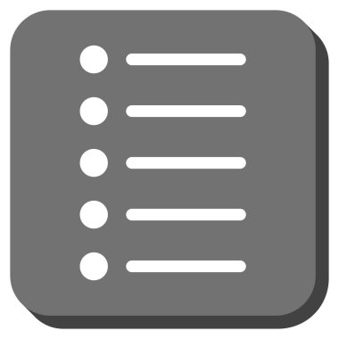 Öğeleri yuvarlak kare vektör simgesi