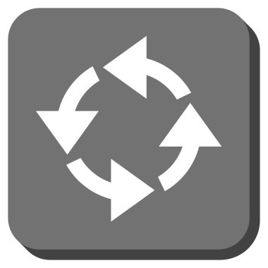 Geri dönüşüm yuvarlatılmış kare vektör simgesi