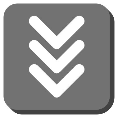 Yuvarlatılmış Kare vektör simgesi aşağı çift ok ucu