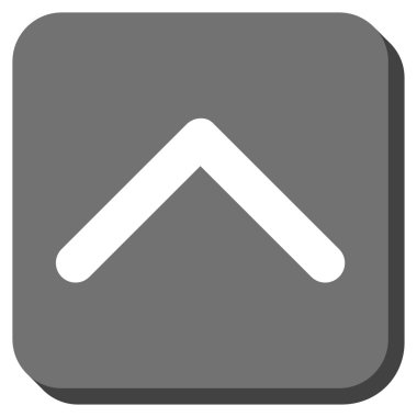 Yön yukarı yuvarlak kare vektör simgesi