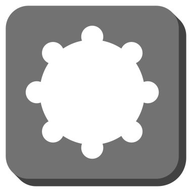 Dişli yuvarlak kare vektör simgesi