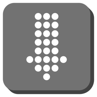 Yuvarlatılmış Kare vektör simgesi aşağı noktalı ok