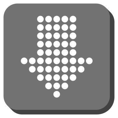 Yuvarlatılmış Kare vektör simgesi aşağı noktalı ok